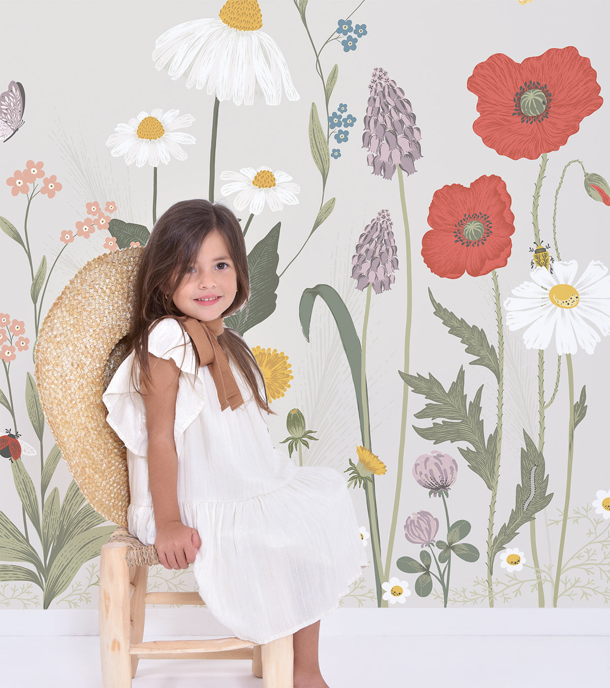 WILDFLOWERS - Papier peint panoramique - Champ de fleurs (PRODUIT RECONDITIONNÉ)