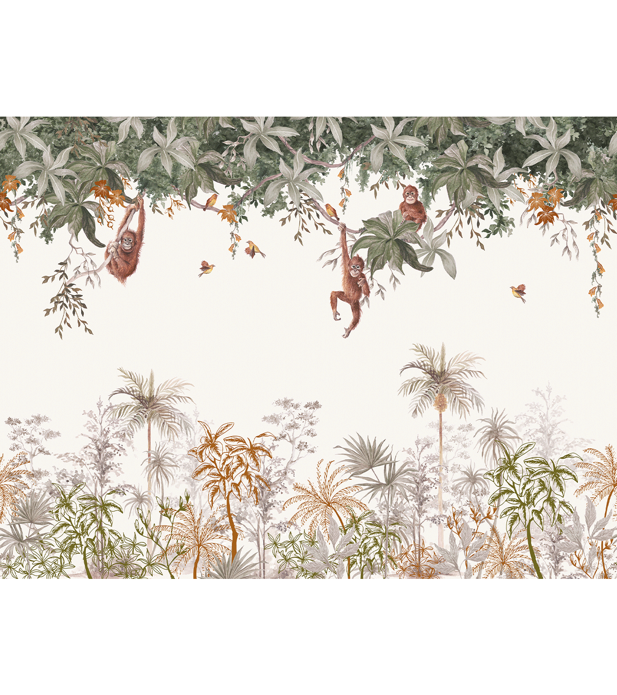 UTAN - Papier peint panoramique - Les singes
