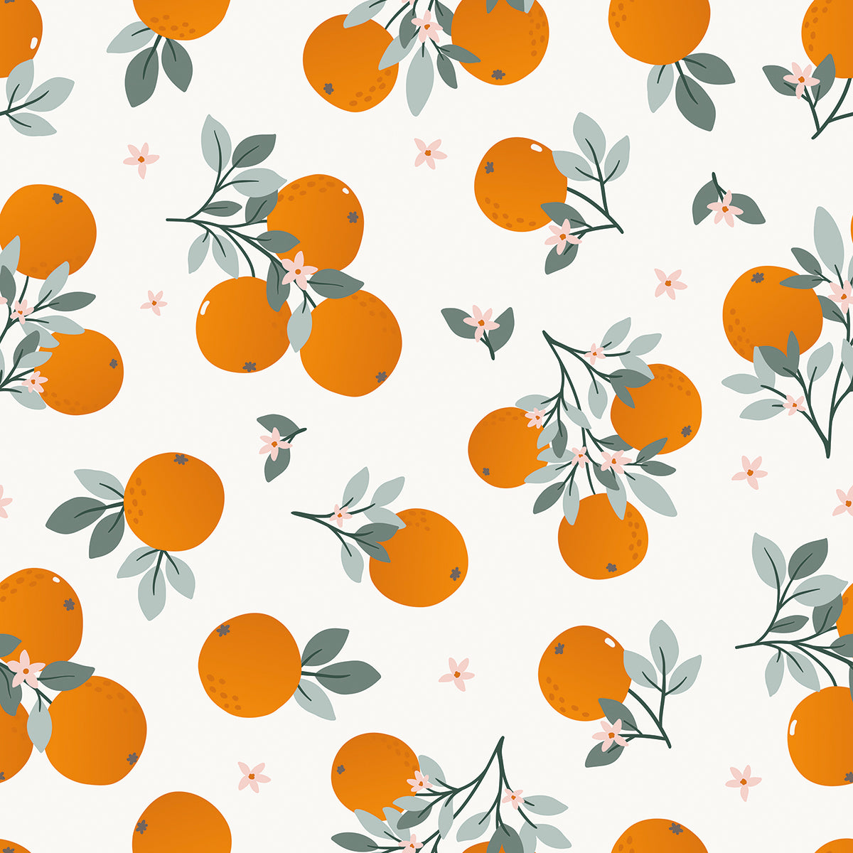 LOUISE - Échantillon papier peint, oranges