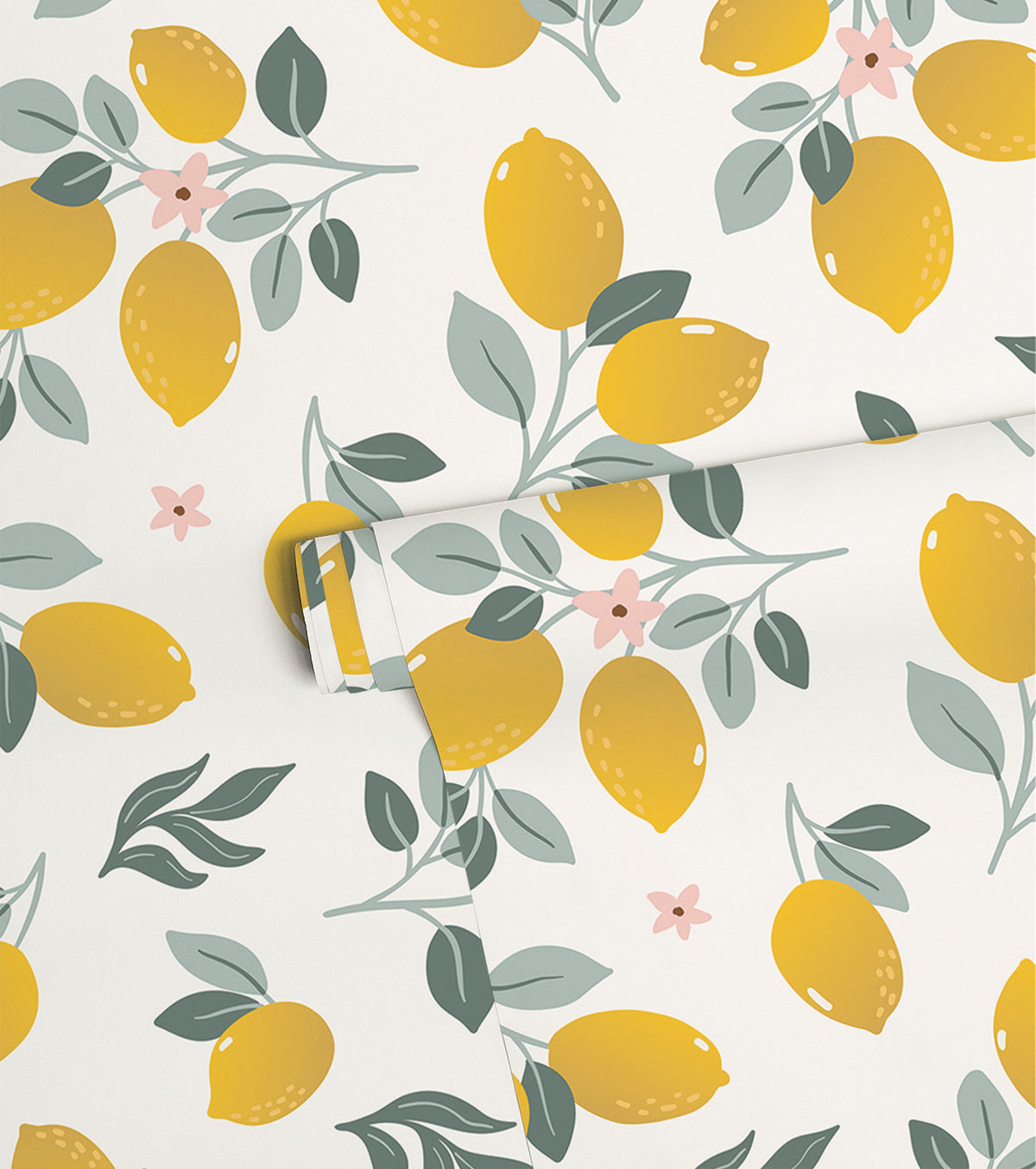 LOUISE - Papier peint enfant - Motif citrons