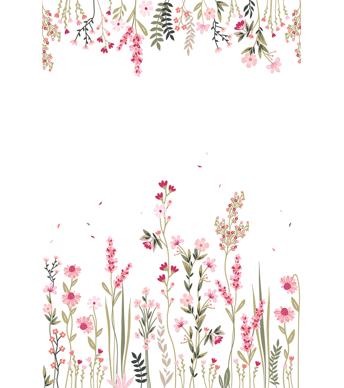 Lilipinso - Papier peint décor mural - Fleurs des champs - Le Petit Zèbre