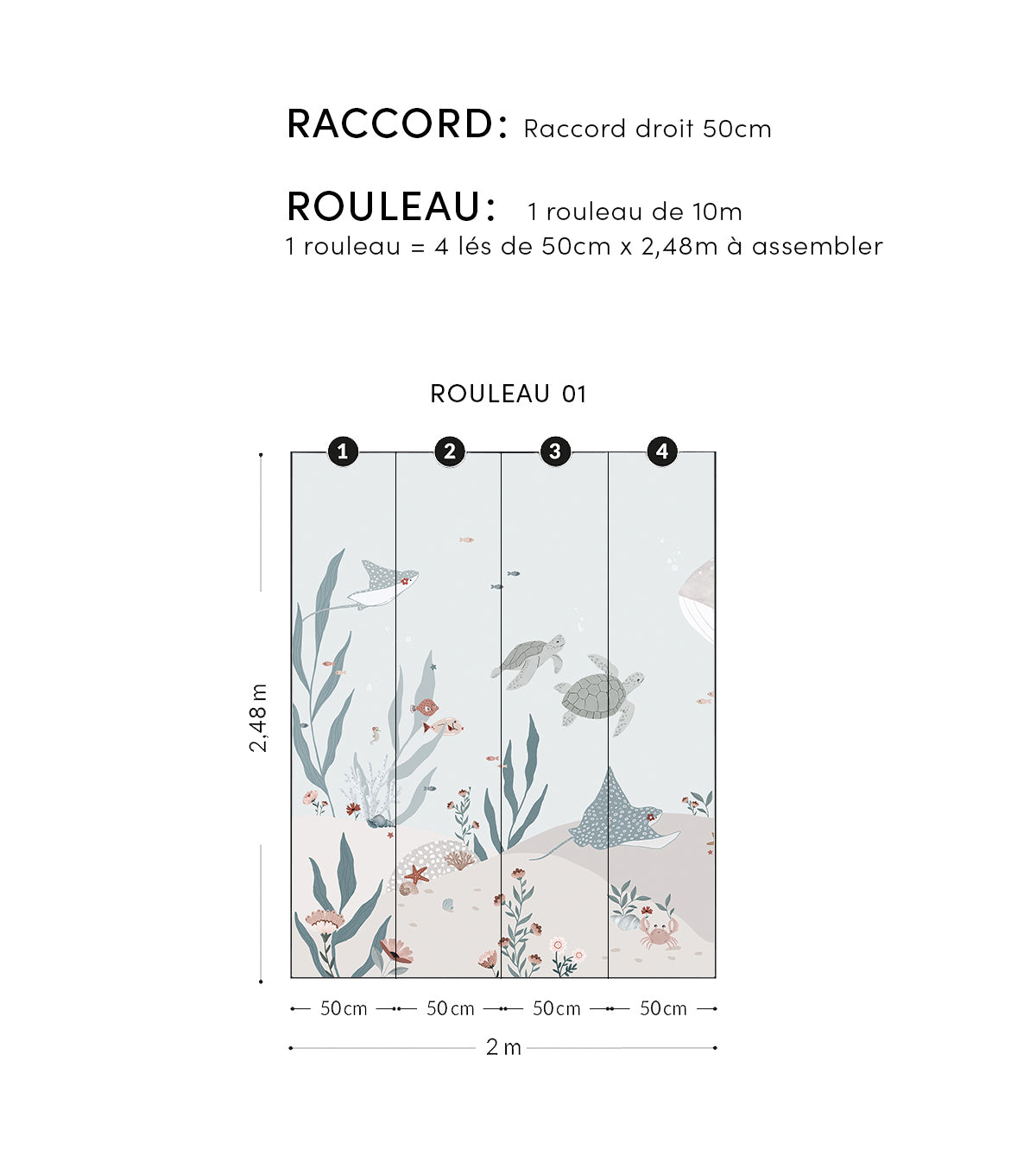 OCEAN FIELD - Papier peint panoramique - Fonds marins (NON COMPLET)