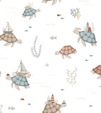 LOTAN - Papier peint enfant - Balade en mer, les tortues