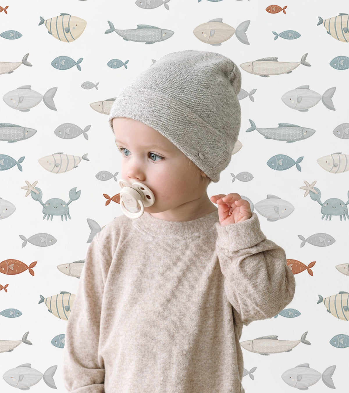 LOTAN - Papier peint enfant - Balade en mer, les poissons