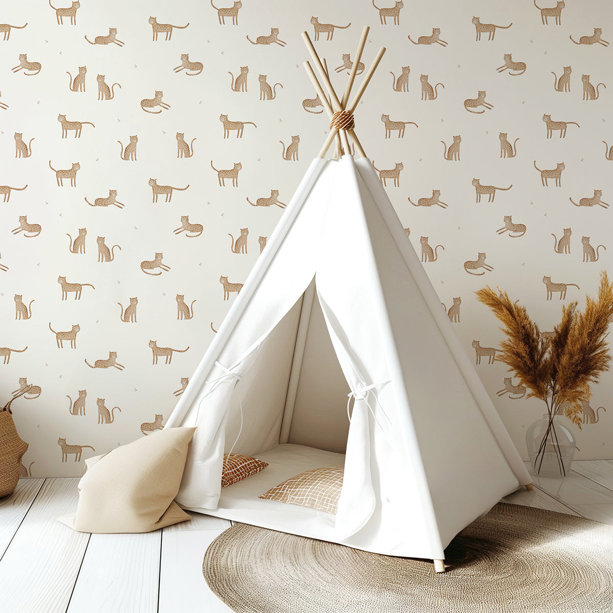 SAMBURU – Papier peint léopard, horizon sauvage