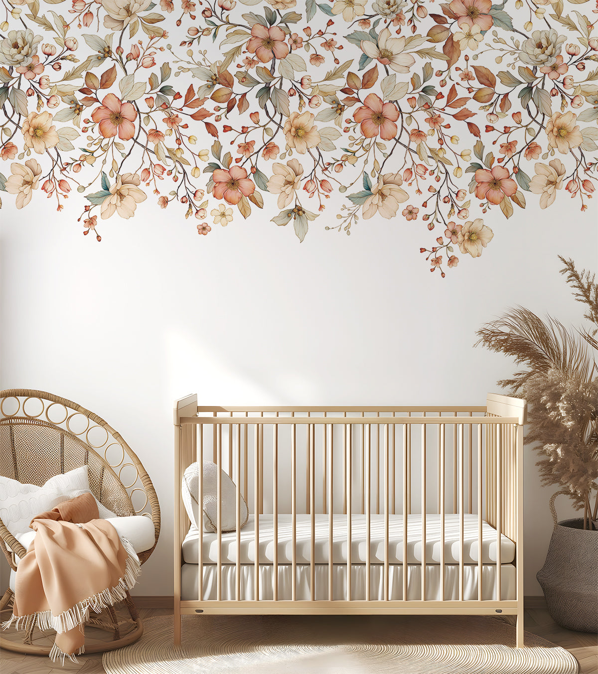 LOUISON : Papier peint panoramique Jardin fleuri