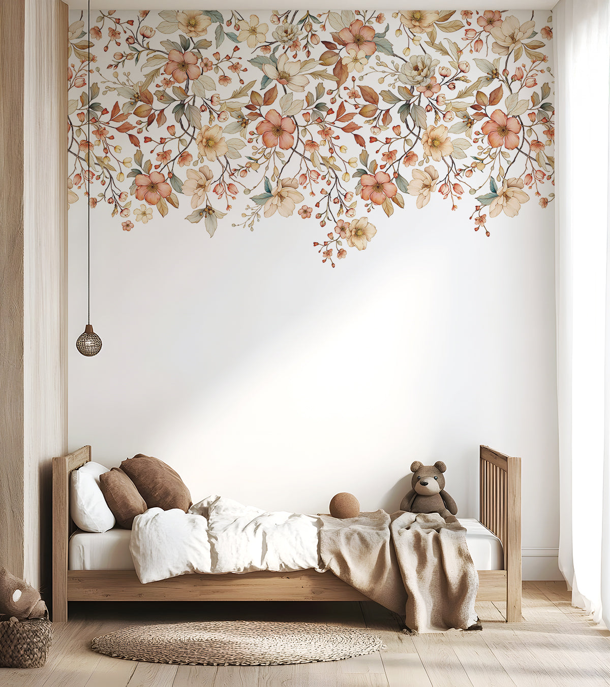 LOUISON : Papier peint panoramique Jardin fleuri