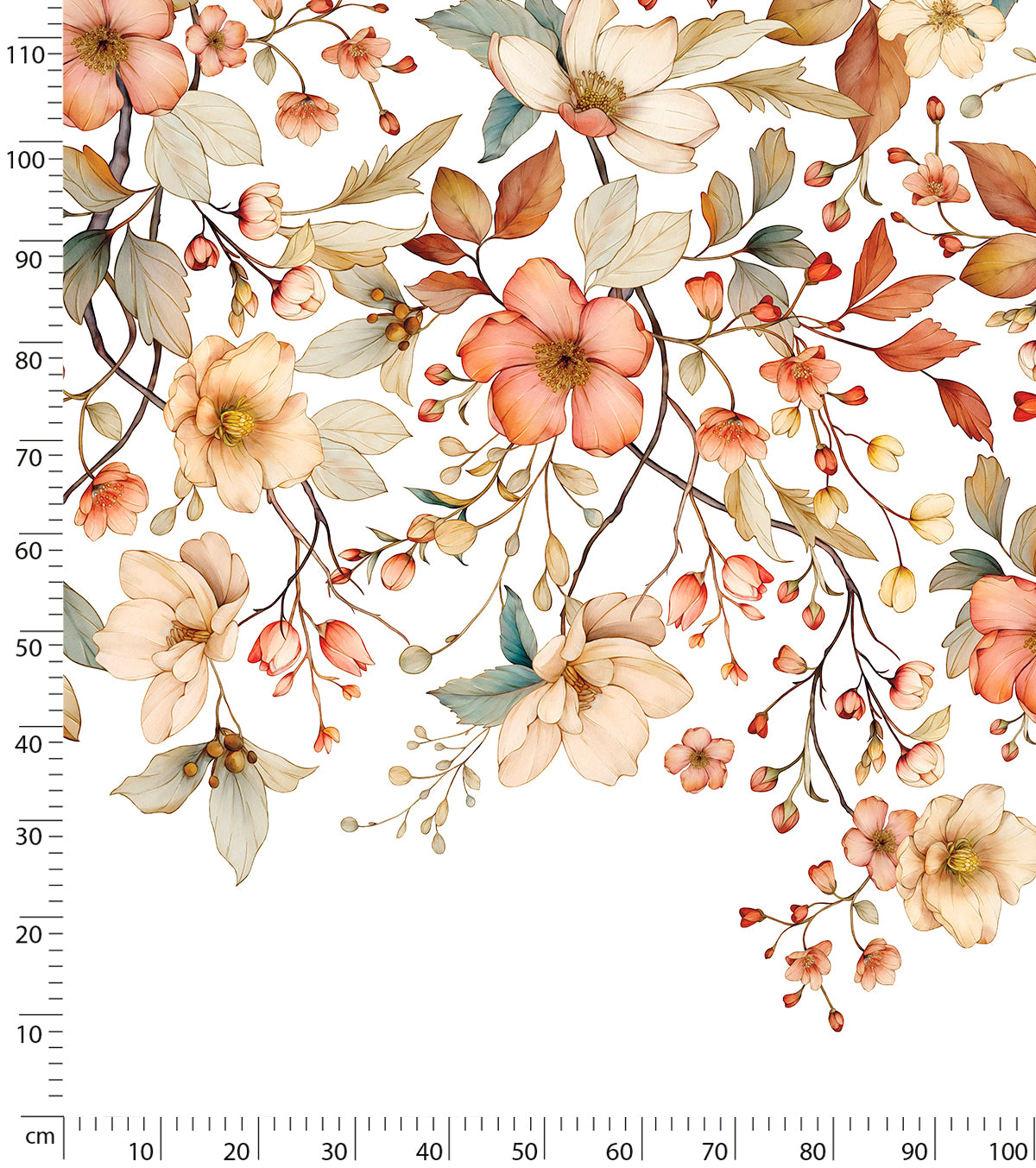 LOUISON : Papier peint panoramique Jardin fleuri