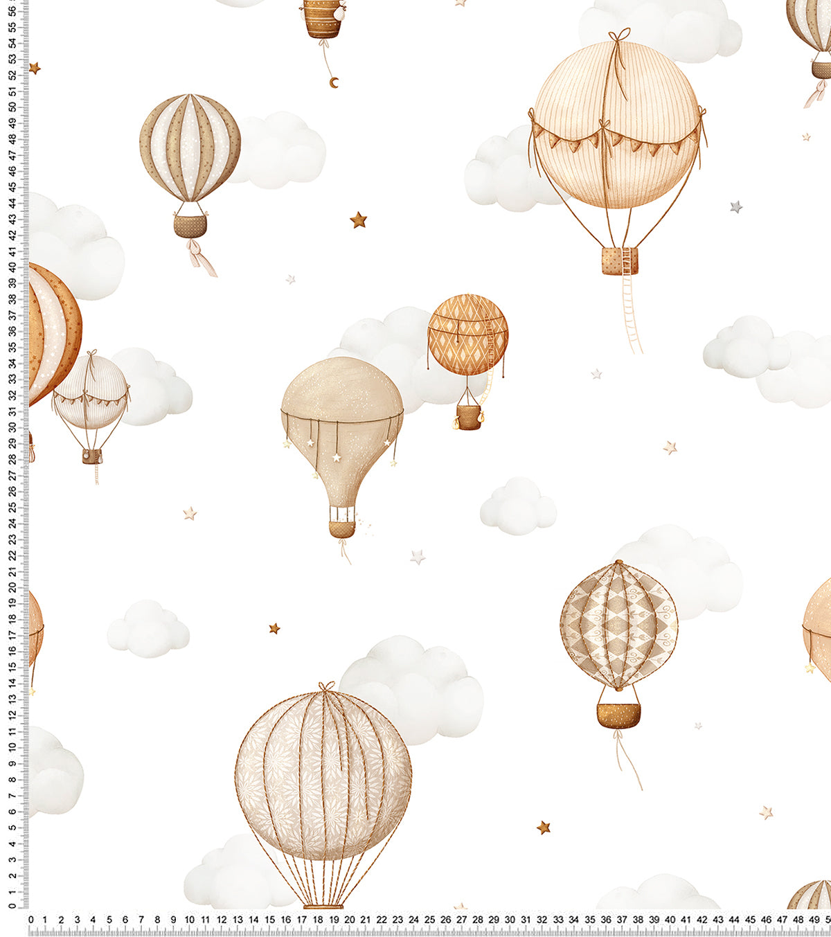 CLOUDY TALES - Papier peint enfant - Motif montgolfières