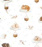 CLOUDY TALES - Papier peint enfant animaux dans les nuages