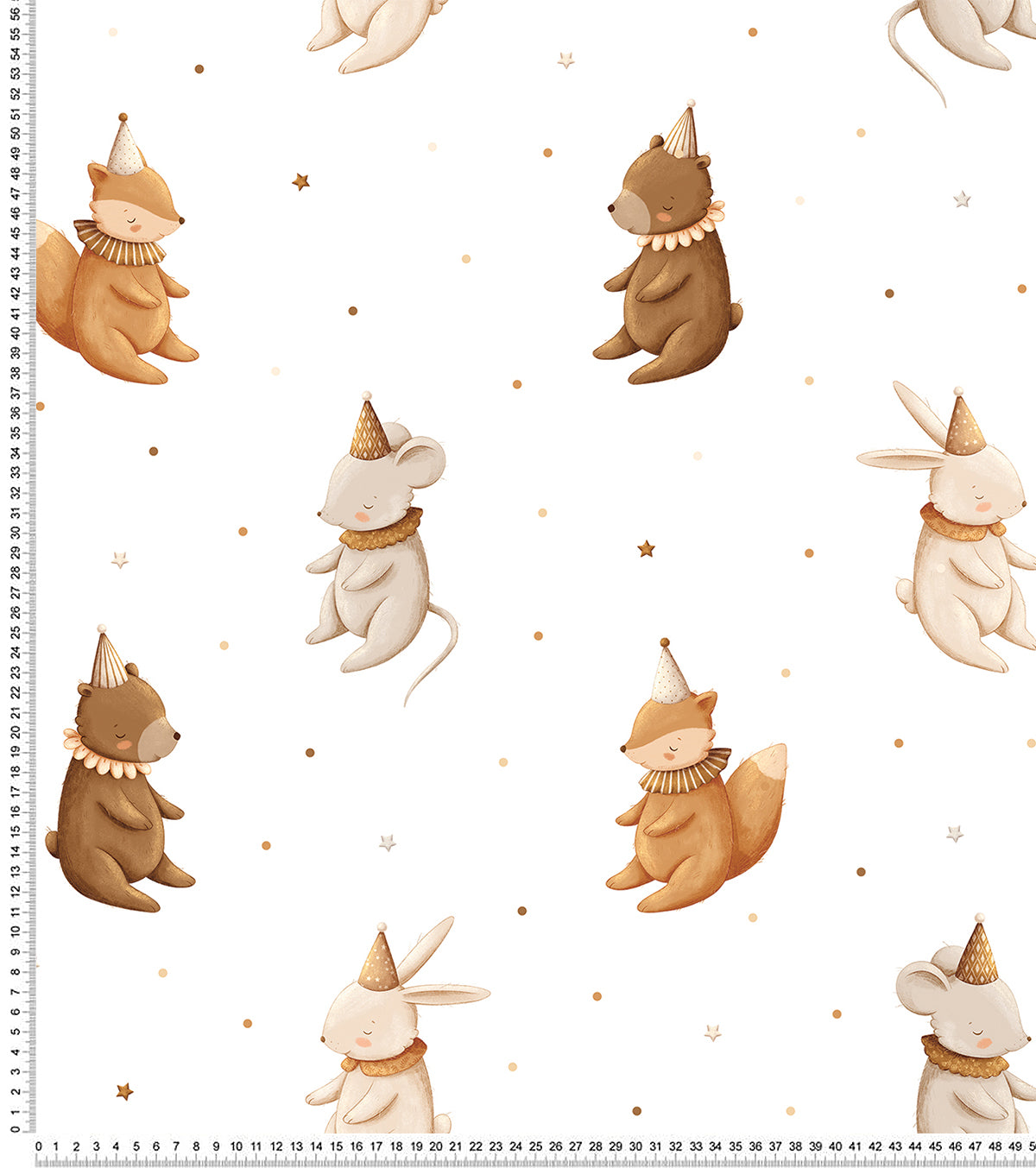 CLOUDY TALES - Papier peint enfant animaux parade d'anniversaire