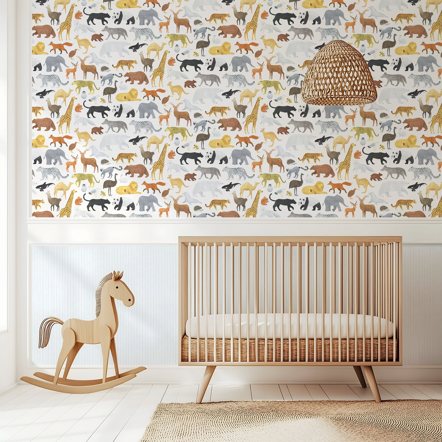 LIVING EARTH - Papier peint enfant - Motif animaux