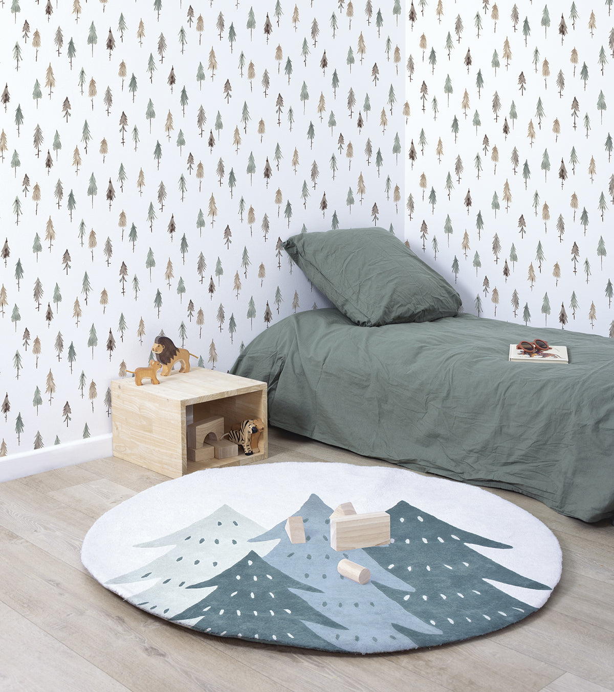 KHARU - Tapis enfant - Les sapins