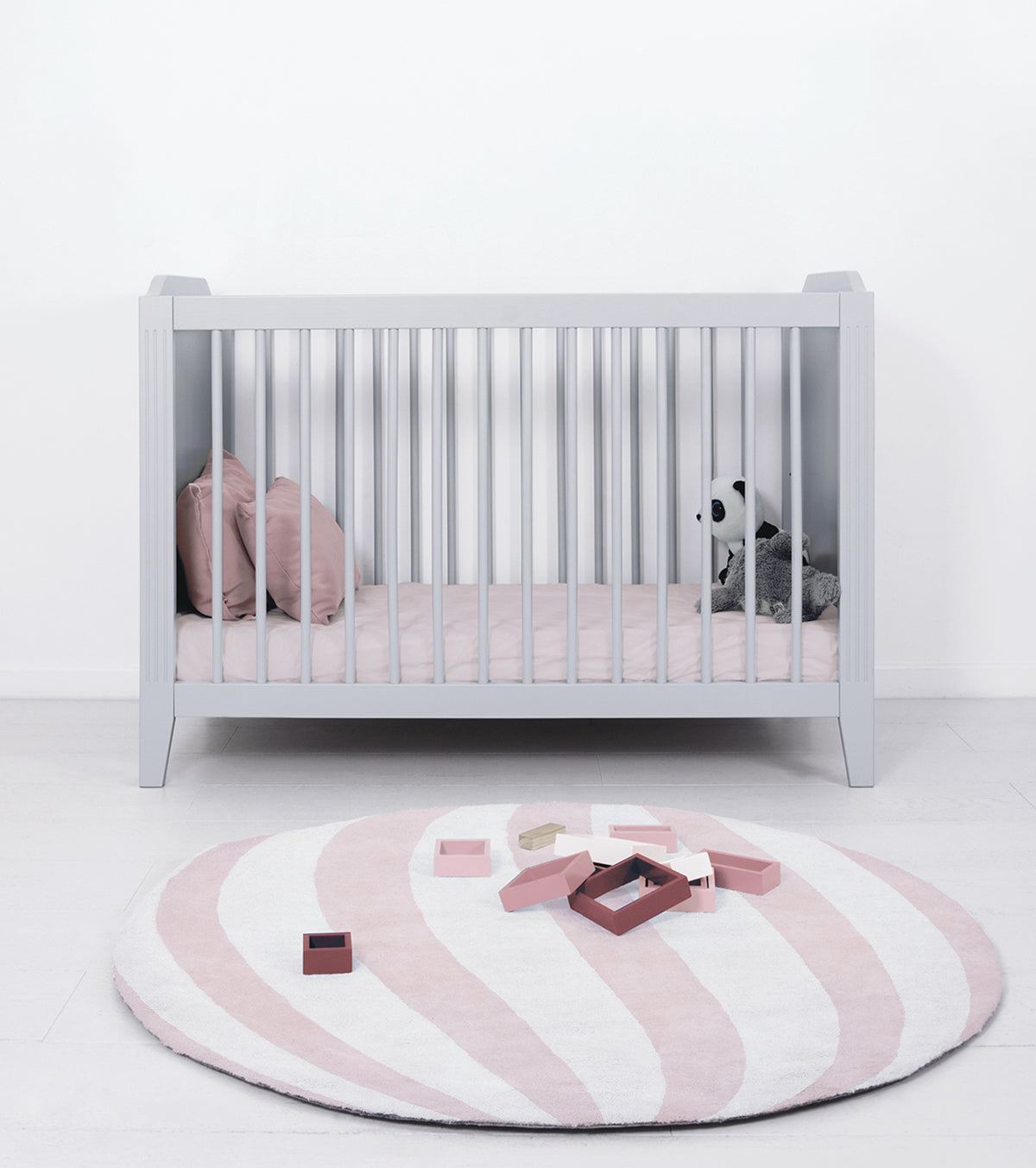 SELENE - Tapis enfant - Montgolfière, rose