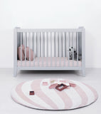 SELENE - Tapis enfant - Montgolfière, rose