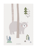 IN THE WOODS - Affiche enfant - L'ours