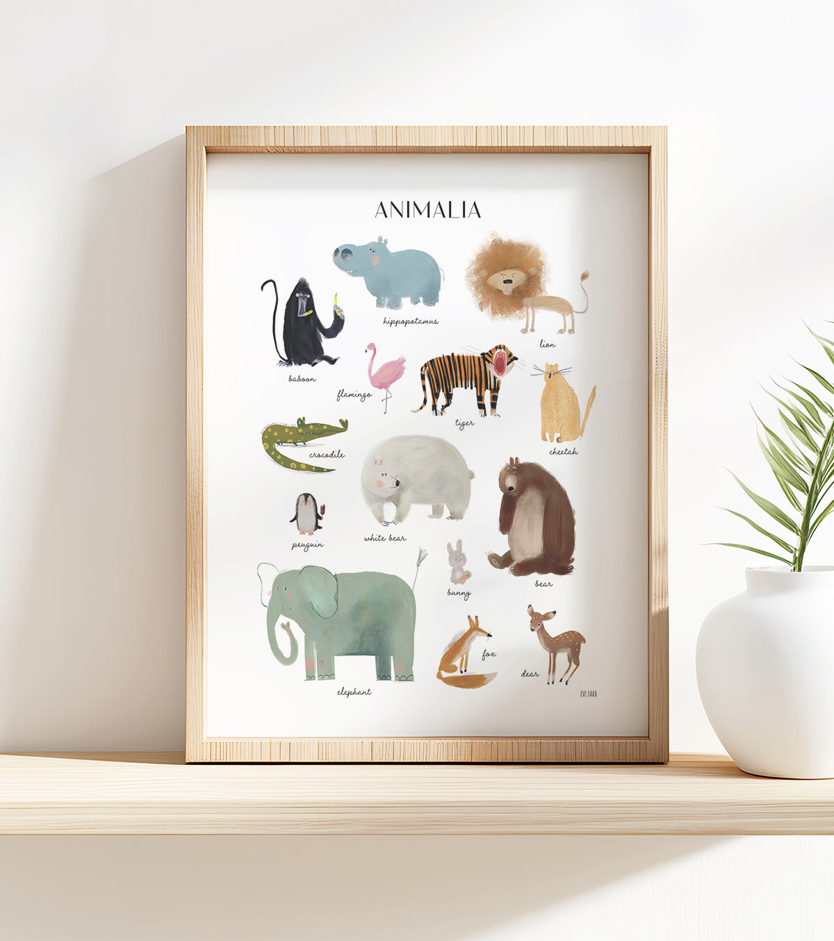 ANIMALIA - Affiche enfant - Les animaux