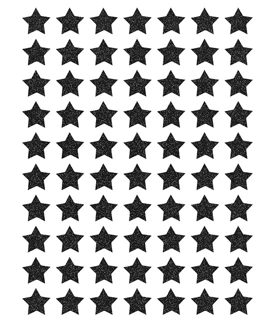MINIMA - Stickers muraux - 70 Étoiles glitter noir