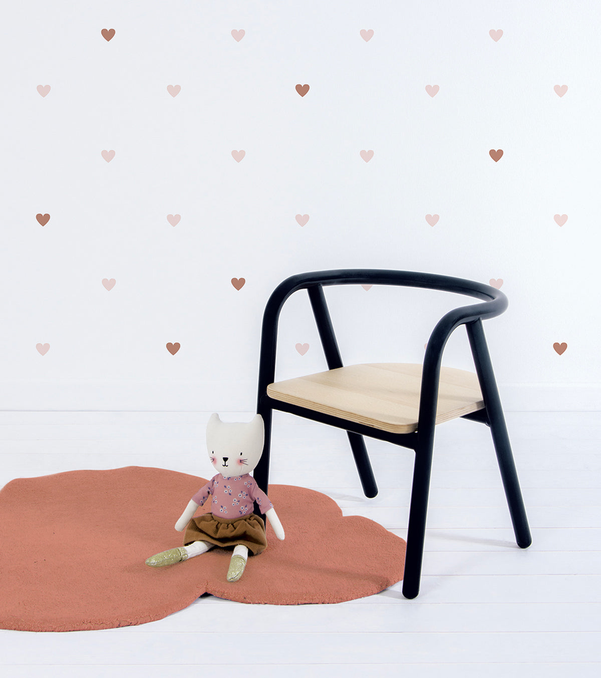 MINIMA - Stickers muraux - 98 coeurs argent