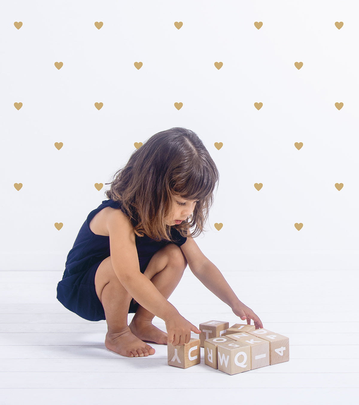 MINIMA - Stickers muraux - 98 coeurs argent