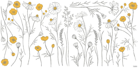 CHAMOMILE - Stickers muraux - Grandes fleurs de Camomille