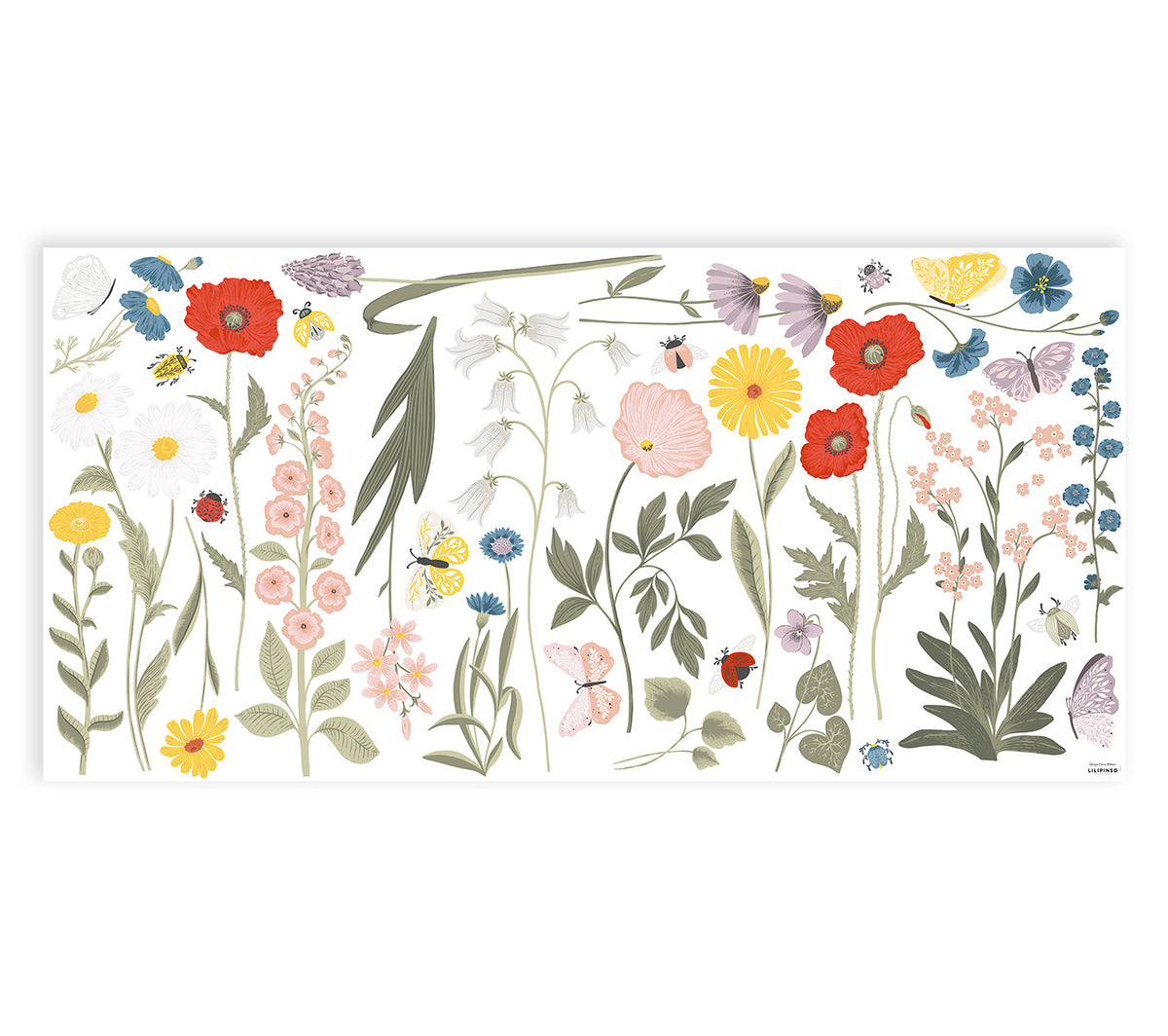 WILDFLOWERS - Stickers muraux - Grandes fleurs des champs