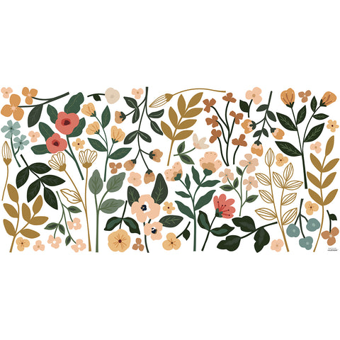 BLOEM - Stickers muraux - Grandes fleurs colorées