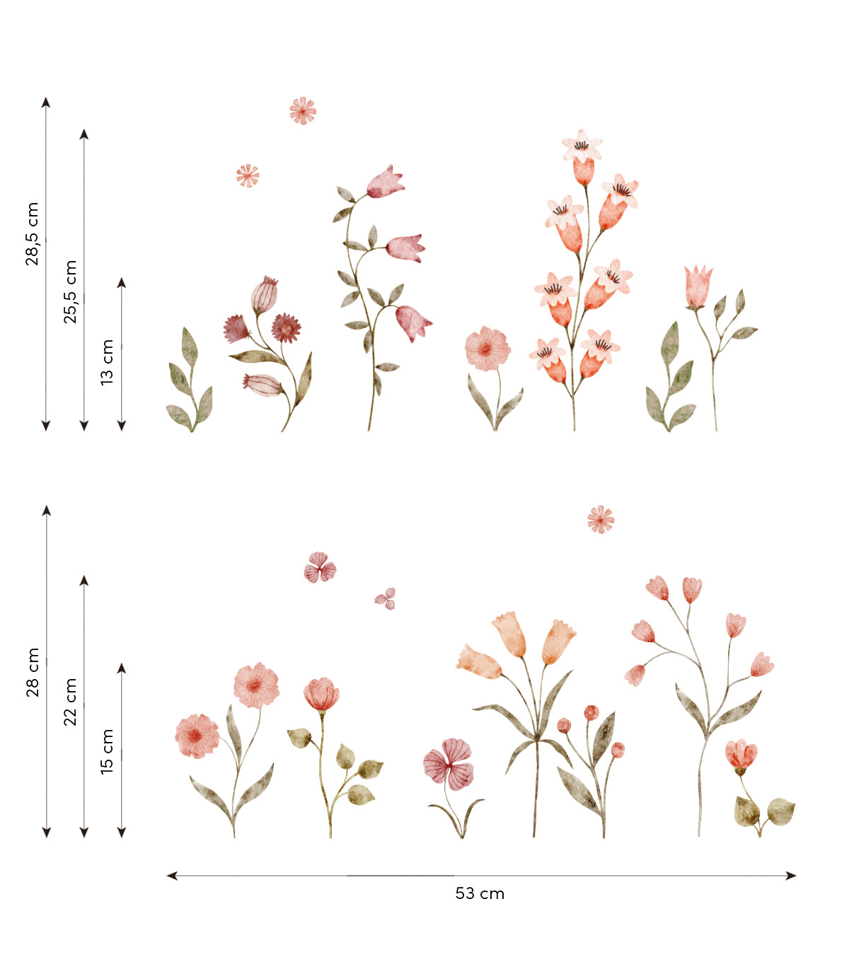 COCCINELLA - Stickers muraux - Jolies fleurs