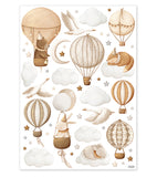 CLOUDY TALES - Stickers muraux - Montgolfières et animaux