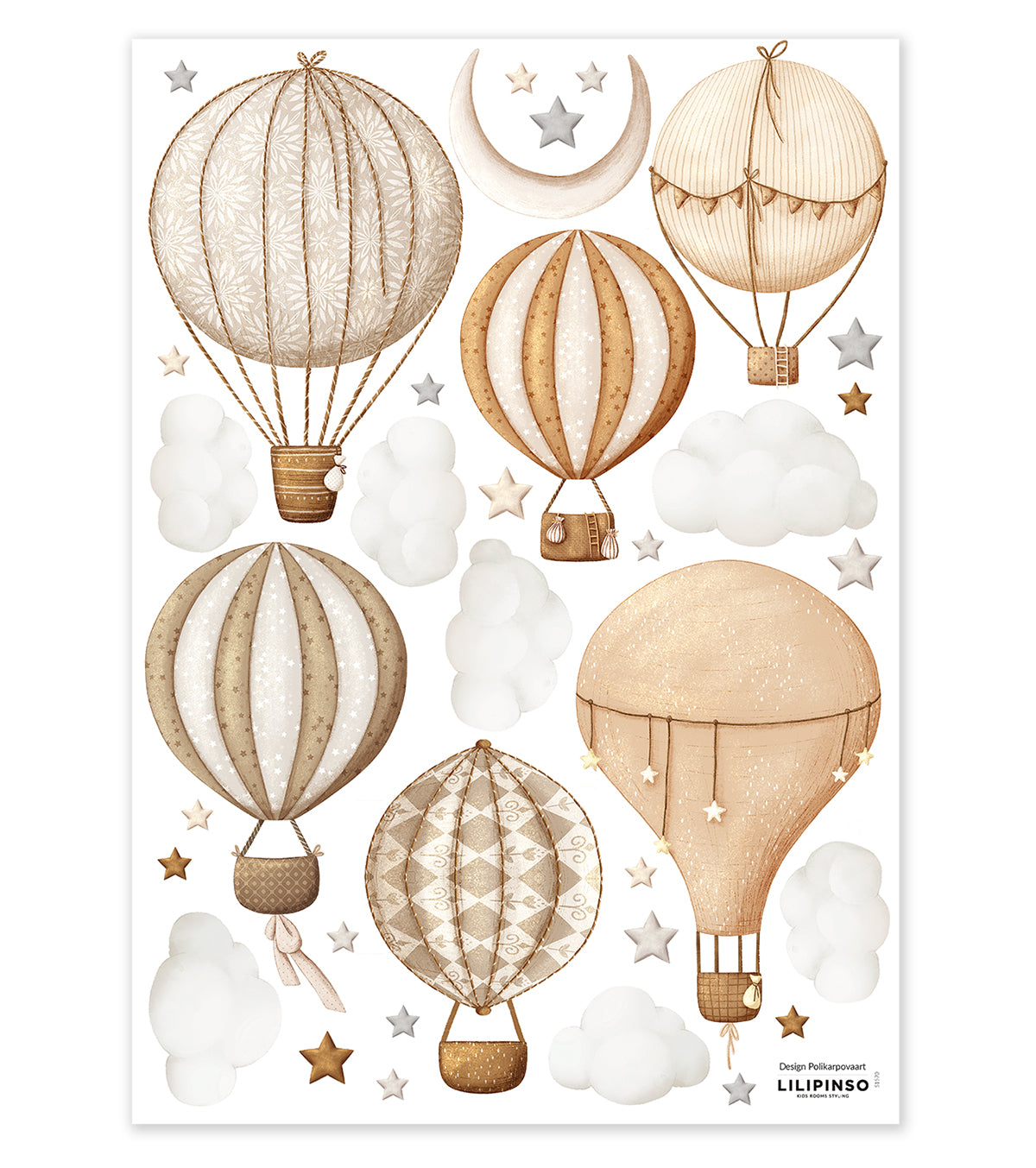CLOUDY TALES - Stickers muraux - Montgolfières