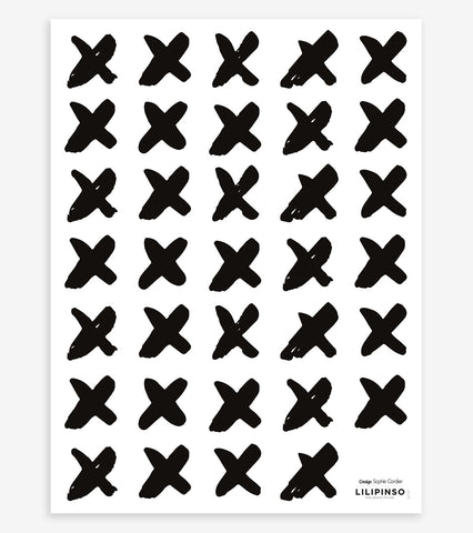 REBEL RULES - Stickers muraux - Croix (noir)