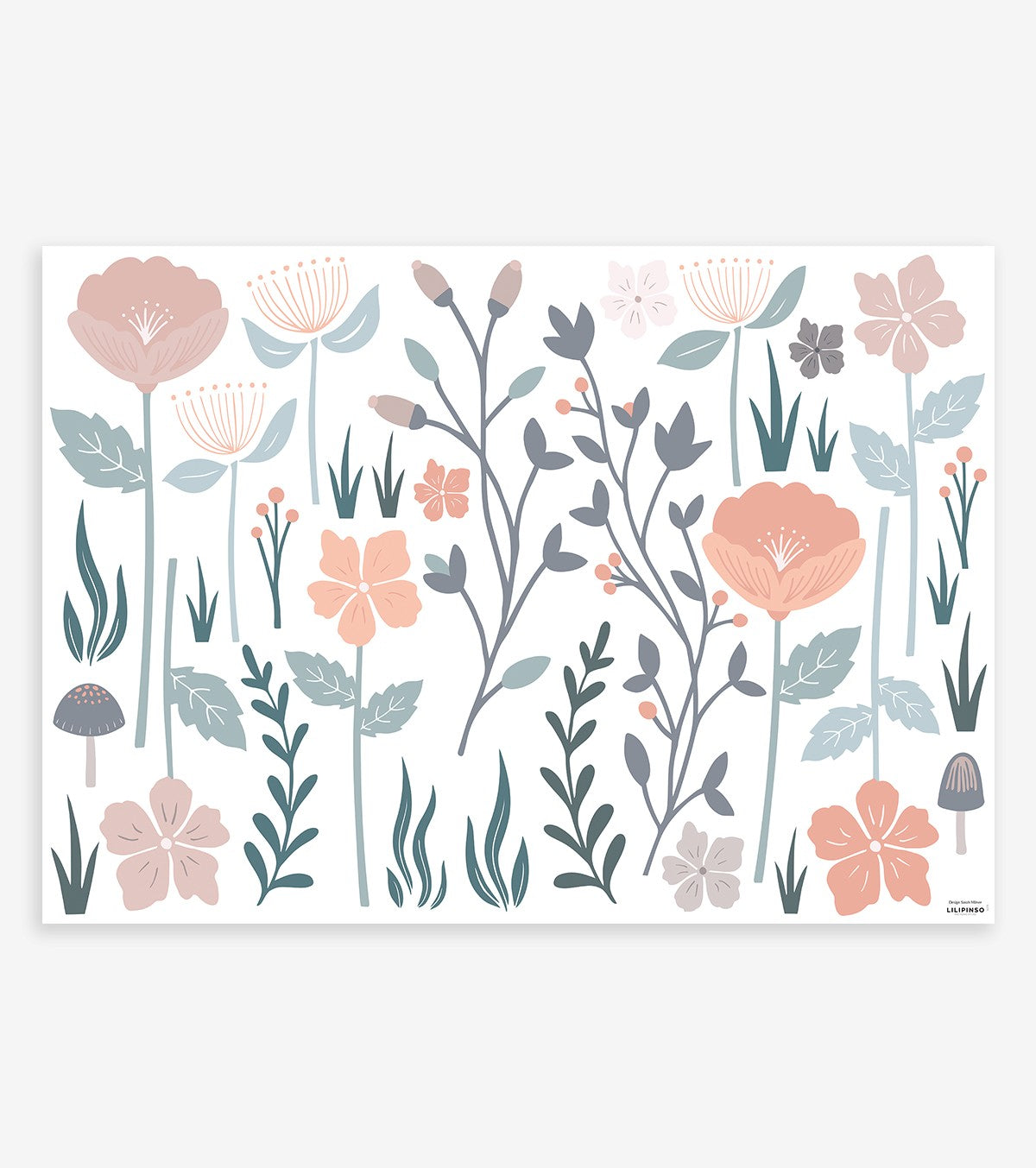 ADELE - Stickers muraux - Grandes fleurs