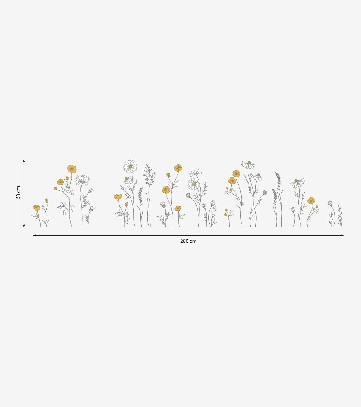CHAMOMILE - Stickers muraux - Grandes fleurs de Camomille