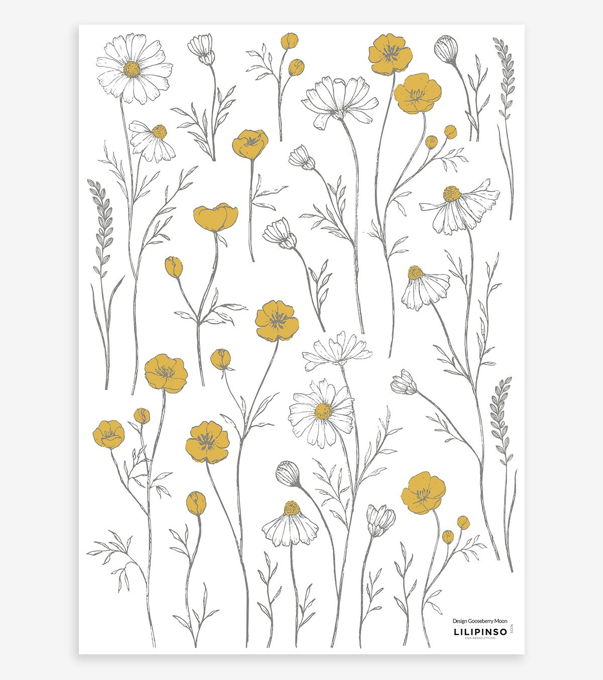 CHAMOMILE - Stickers muraux - Fleurs de camomille