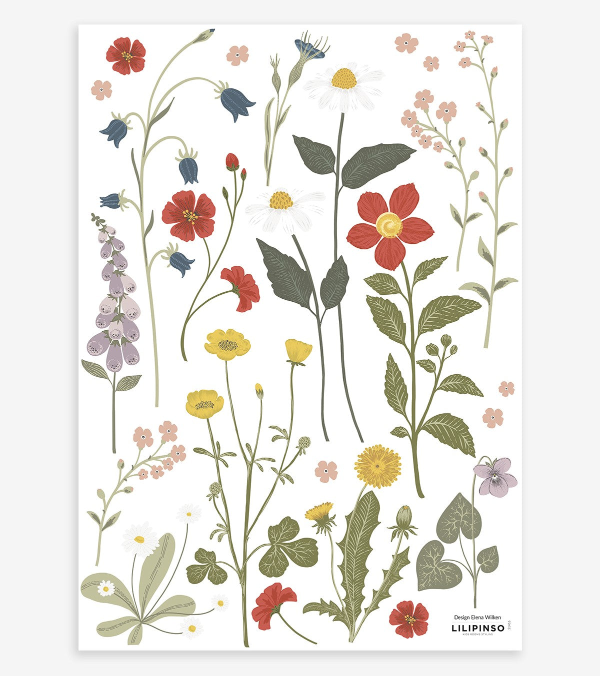 WILDFLOWERS - Stickers muraux - Fleurs sauvages