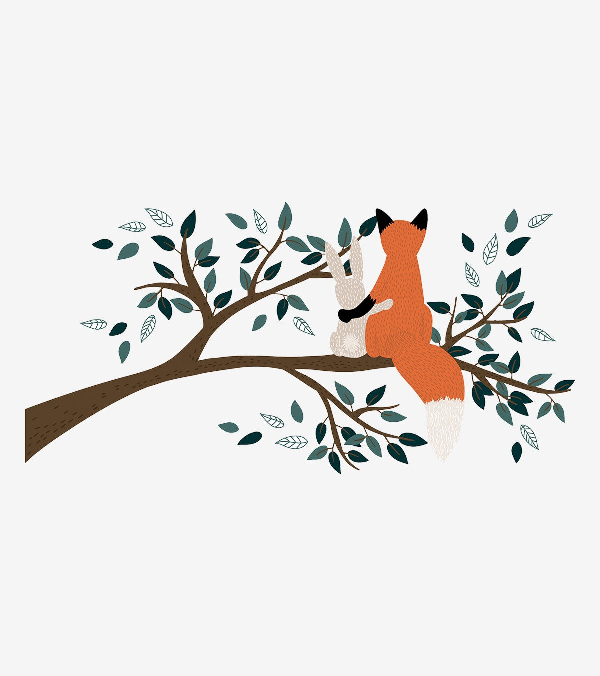 M. FOX - Grand sticker - Renard sur une branche