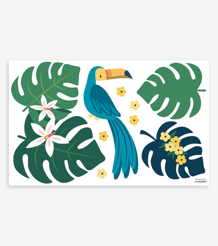 RIO - Stickers muraux - Toucan et feuilles