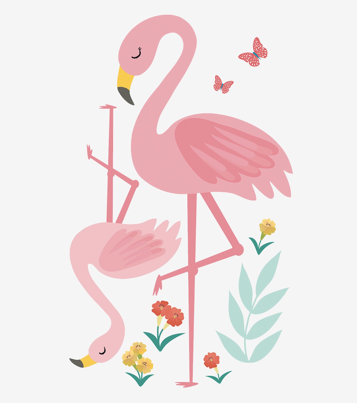 RIO - Grands stickers - Flamants rose