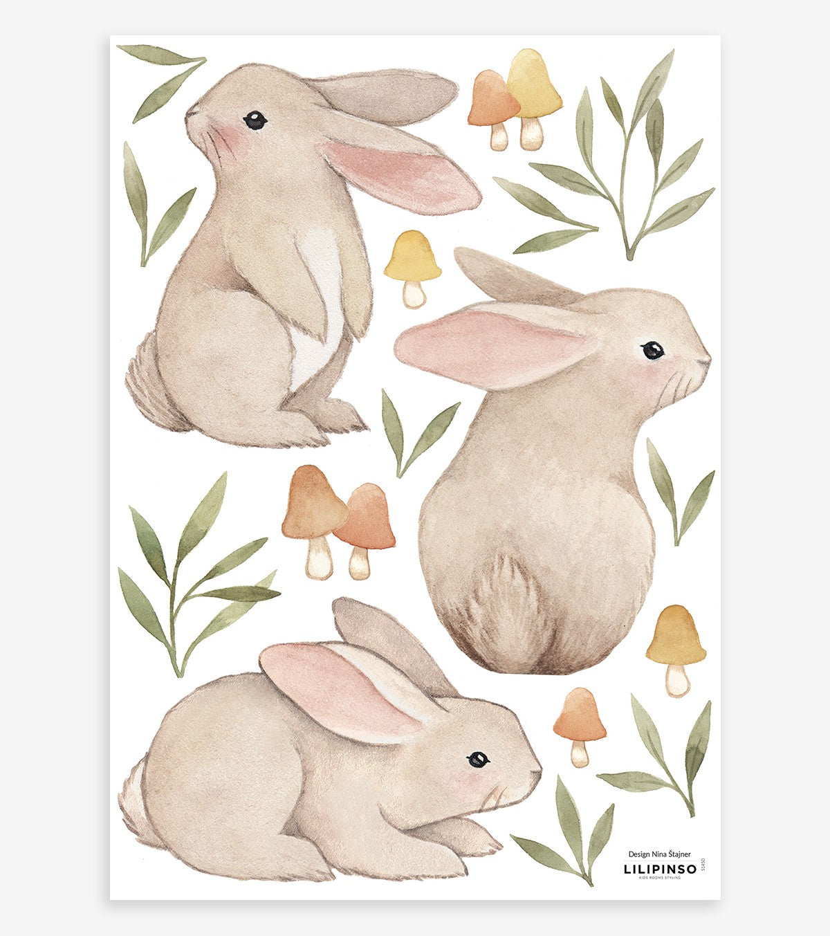 FOREST - Stickers muraux - Les lapins