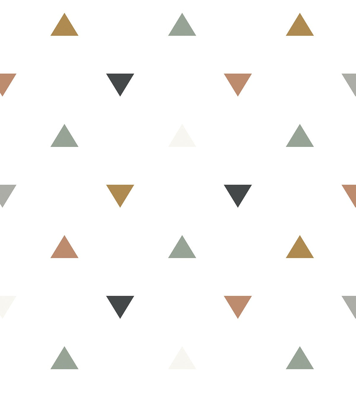 Papier peint enfant | Motif géométrique, triangles (bleus, vert) | ENCHANTED