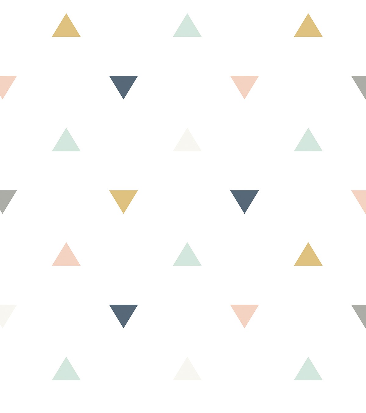 ENCHANTED - Papier peint enfant - Motif triangles (rose, gris)