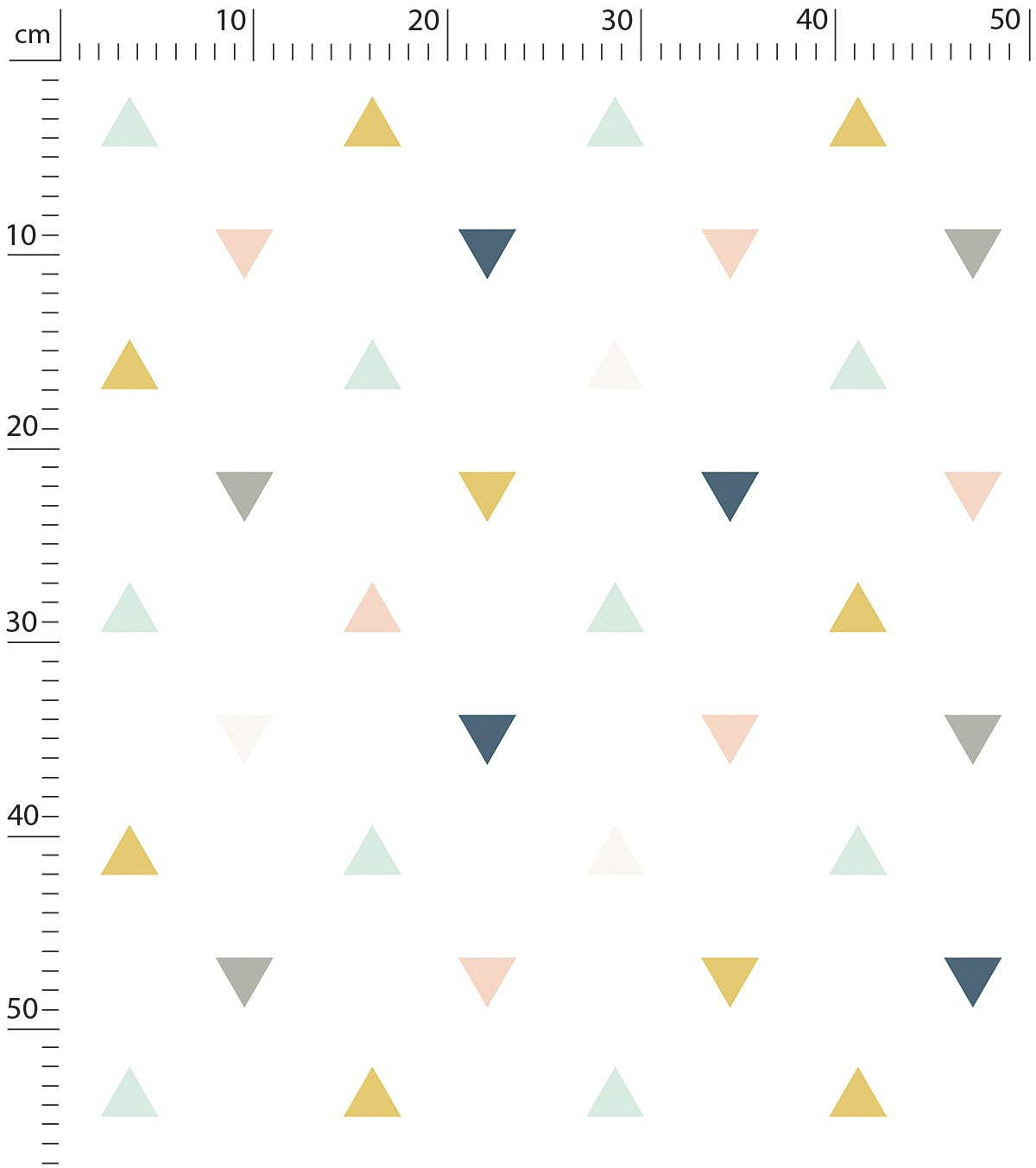 ENCHANTED - Papier peint enfant - Motif triangles (rose, gris)