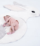 Tapis en coton doux pour chambre d'enfant - Forme lapin