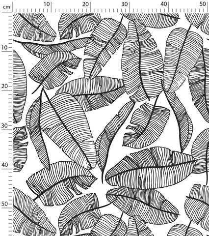 SERENGETI - Papier peint enfant - Motif feuilles tropicales