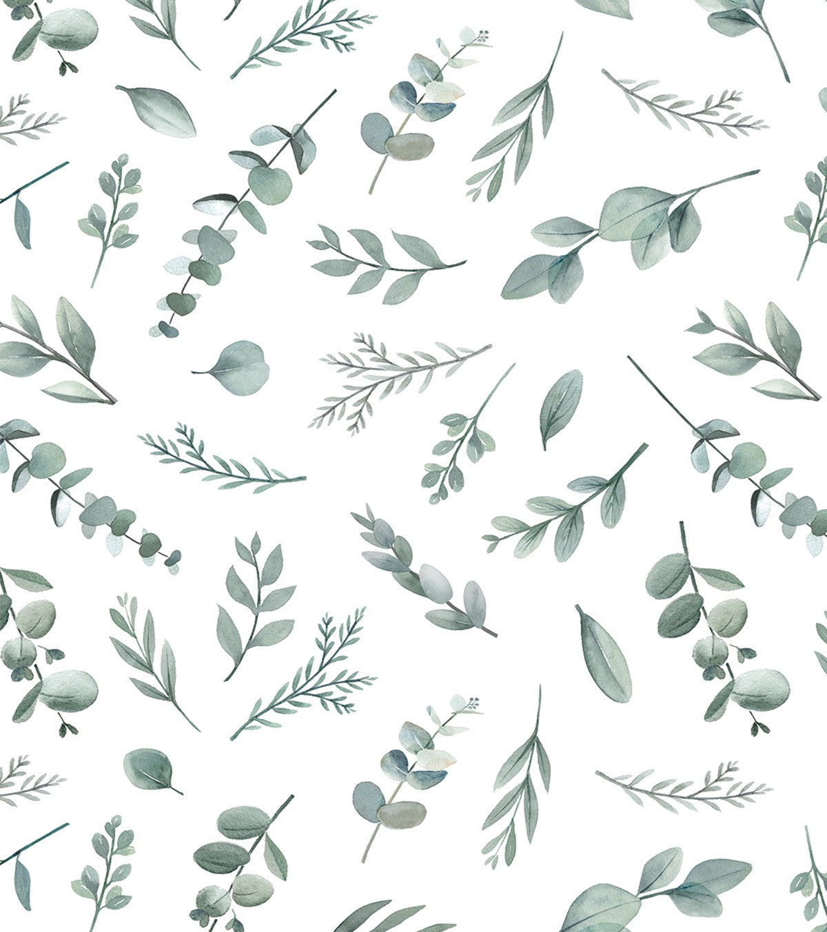 GREENERY - Papier peint enfant - Motif feuilles d'eucalyptus