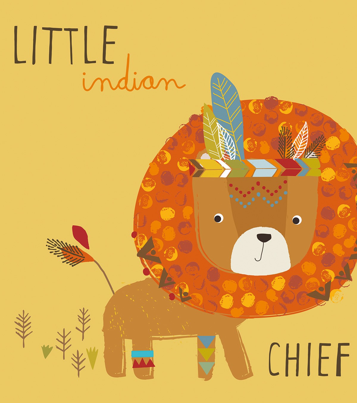 LITTLE INDIANS - Affiche enfant - Lion