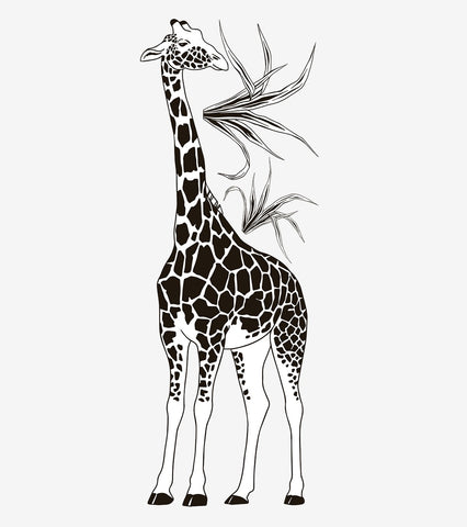 BLACK MAJIK - Grand sticker - La girafe