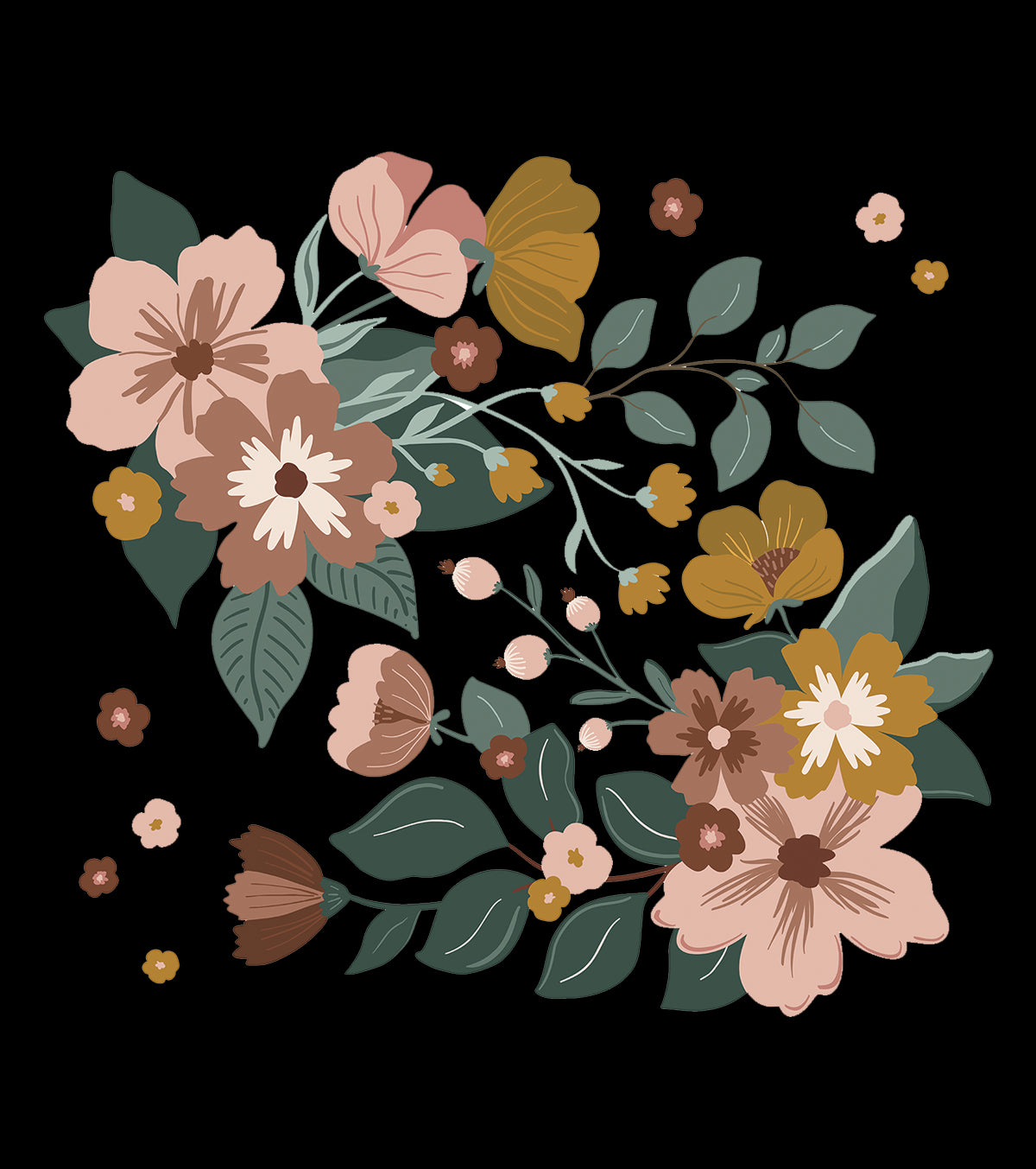 CAPUCINE - Grand sticker - Bouquets de fleurs