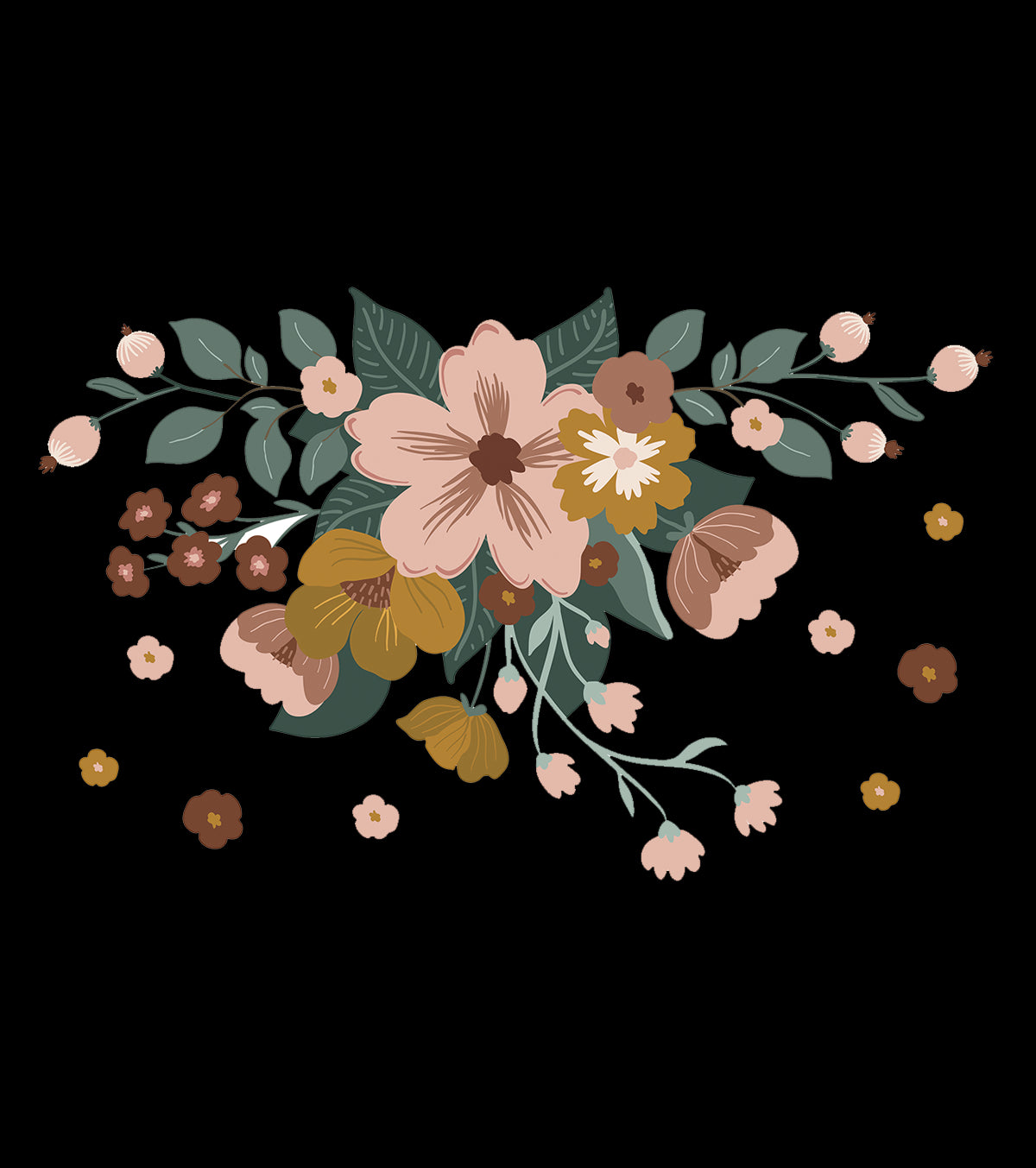 CAPUCINE - Grand sticker - Composition de fleurs
