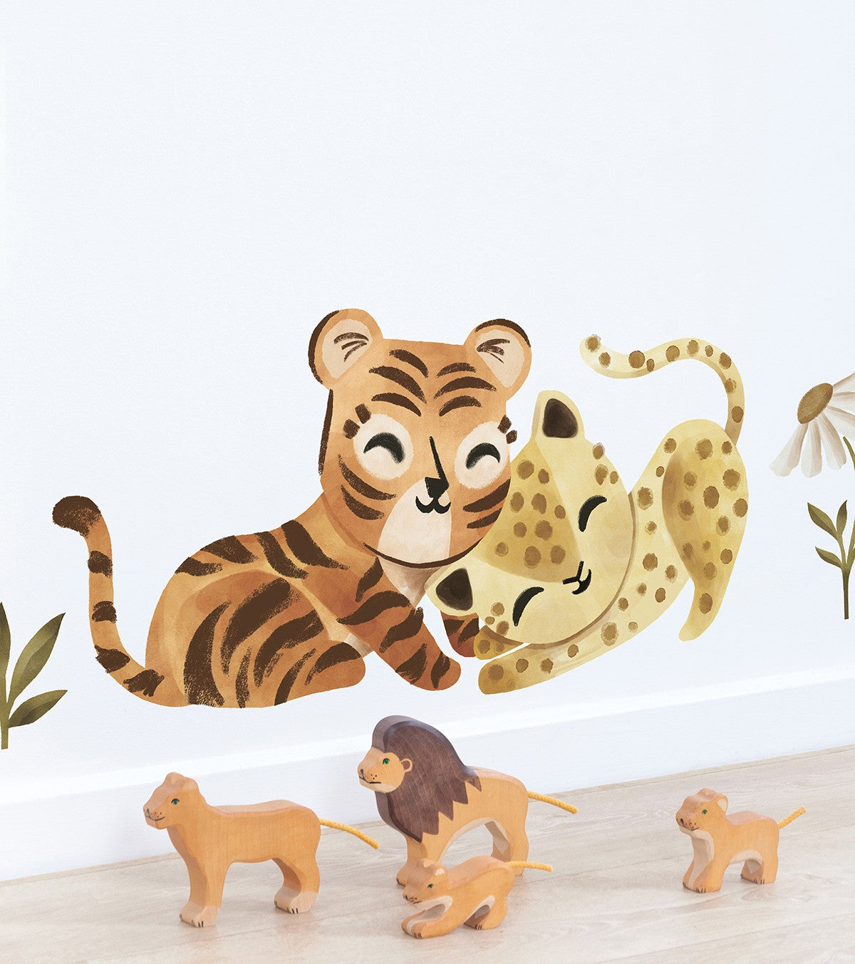 FELIDAE - Grand sticker - Jeu tigre et léopard